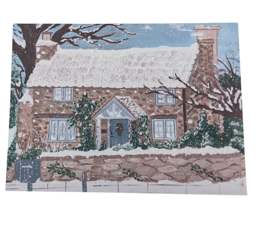 Rosehill Christmas Cottage 5x7 Art Print